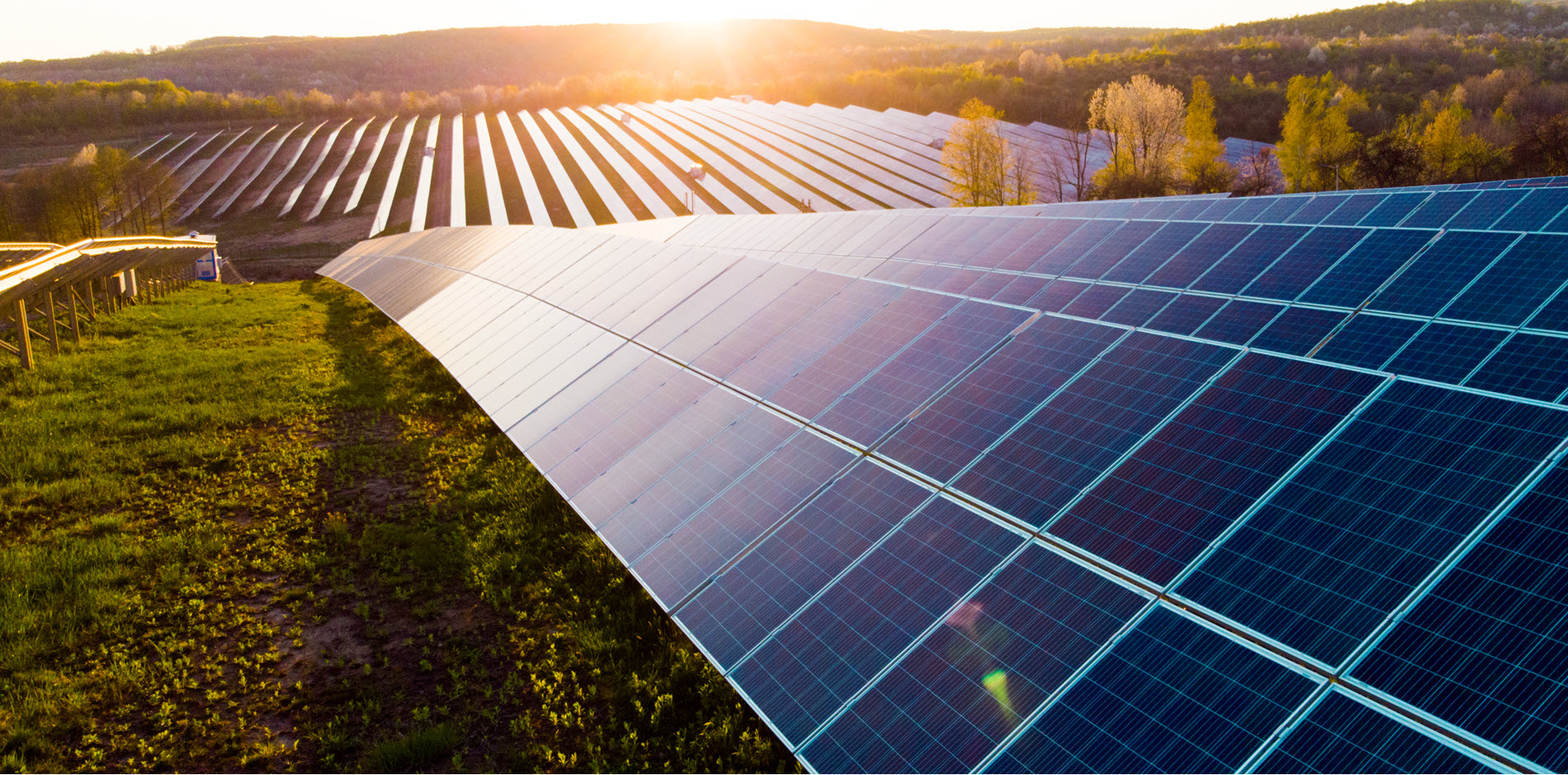 solar on a hillside