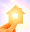 house cutout with sunshine